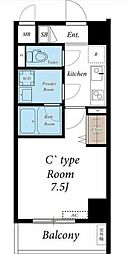 リブリ・シロカネ（リブリ白金） 7階1Kの間取り