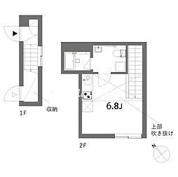 ＴＡＫＡＮＡＷＡ　ＳＩＴＥ（高輪サイト） 1階ワンルームの間取り