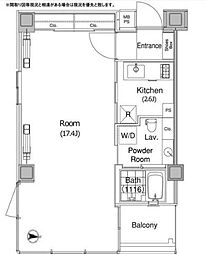 エルスタンザ代官山 12階1Kの間取り