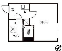 アイリス渋谷 1階1Kの間取り