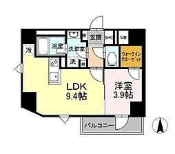 グランジット白金高輪（GRANSITE白金高輪） 4階1LDKの間取り