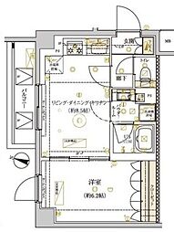 ドムス・スタイル武蔵小山 1階1LDKの間取り