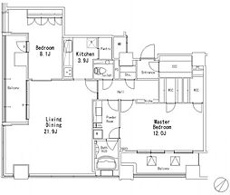 間取図画像 2LDK