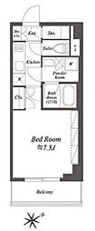 ブライズ白金台 3階1Kの間取り