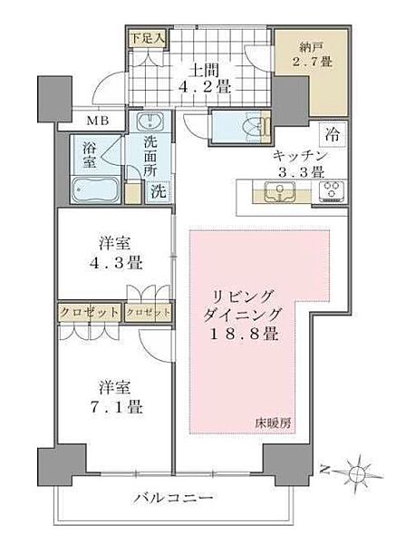 同じ建物の物件間取り写真 - ID:213101739757