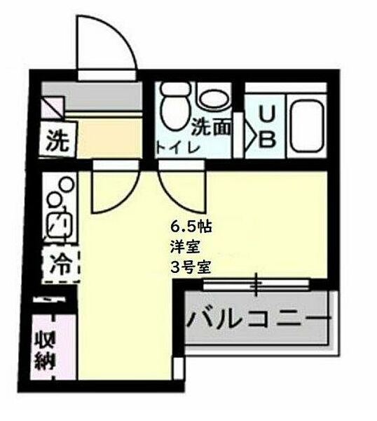 神奈川県横浜市磯子区森2丁目(賃貸アパート1R・3階・18.06㎡)の写真 その3