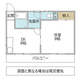 マーメイドインSS 1DKの間取図画像