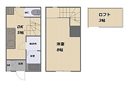 ジラソーレI A・B棟 1DKの間取図画像
