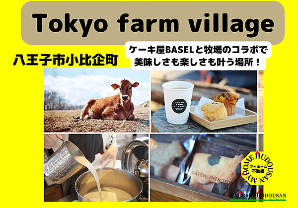 Tokyo farm village　1573ｍ　牧場とケーキ屋さんのコラボ。牧場の入口にできた、おしゃれなカフェレストランです。