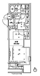 ヴァースクレイシア神田淡路町 1Kの間取図画像