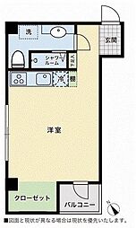 トーコー水道橋 ワンルームの間取図画像