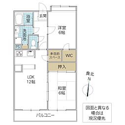 ダンディライオン 3階2LDKの間取り
