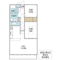 グレイスコート3 2LDKの間取図画像