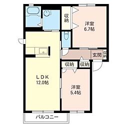 間取図画像 2LDK