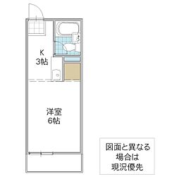 吉川ハイツ 1Kの間取図画像