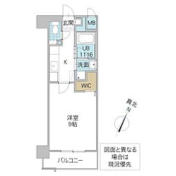 Legabene柏の葉 4階1Kの間取り