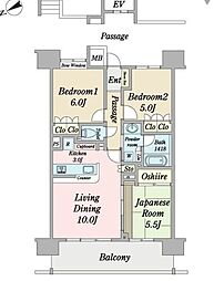 レーベンハイム柏の葉オルテ 3LDKの間取図画像