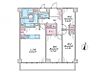 間取り：3LDK、専有面積84.6m2、南向け
