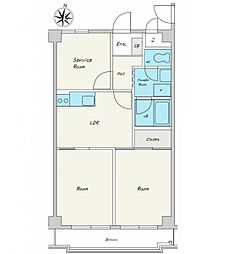 間取図画像 2SDK