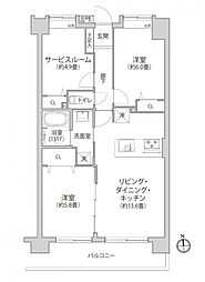 間取図画像 2SLDK