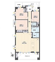 小田急コアロード読売ランド前 3LDKの間取図画像