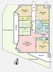 ルピナス鶴川サウスステージ 4LDKの間取図画像