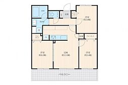 ダイアパレスステーションプラザ橋本 3LDKの間取図画像