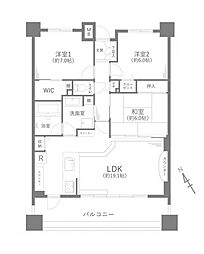 ライオンズ聖蹟桜ケ丘パシーナC 3LDKの間取図画像