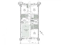 プレシス多摩永山レヴィエ 3LDKの間取図画像