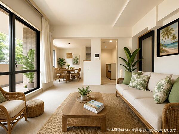内装＆設備とも新規リフォーム済のため快適に新生活をスタートできます。※本画像はAIで家具等をCG処理しております
