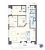 間取り：3LDK、専有面積59.91m2、南西向け角部屋