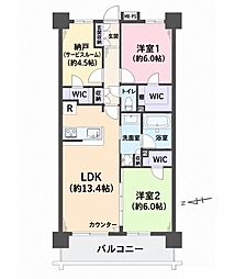 ライフレビュー新百合ヶ丘 3LDKの間取図画像