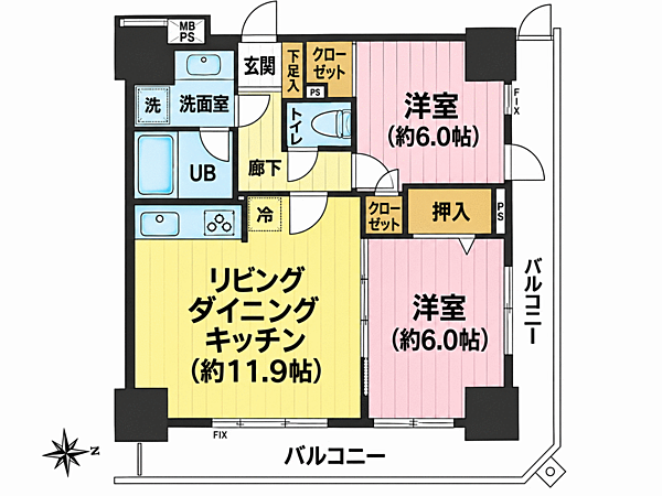 間取りを拡大表示