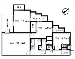セントエルモ玉川学園 3LDKの間取図画像
