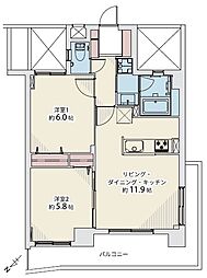 カテリーナ池袋西プラザタワー 2LDKの間取図画像