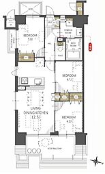 ヴィオスガーデン城山 3LDKの間取図画像