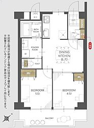 ルシエール江古田 2DKの間取図画像