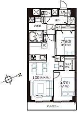 エンゼルハイム大森本町第2 2LDKの間取図画像