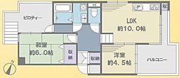 成増ビューハイツ 2LDKの間取図画像