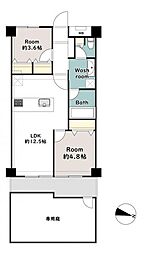 ライオンズマンション池上第2 2LDKの間取図画像