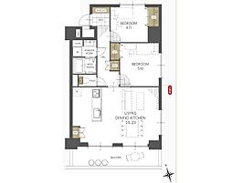 ダイアパレス東砂 2Rの間取図画像