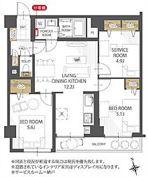 ハイツ琴似 2SLDKの間取図画像