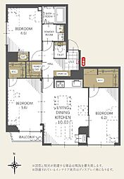 マンション大通 3LDKの間取図画像