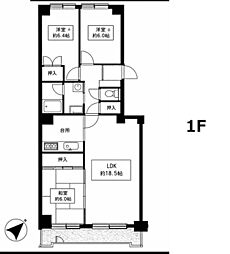 エステート宮の沢 3LDKの間取図画像