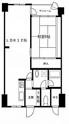 京成サンコーポ琴似台 1SLDKの間取図画像