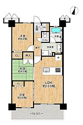 レクシア長嶺南グラシオ 3LDKの間取り