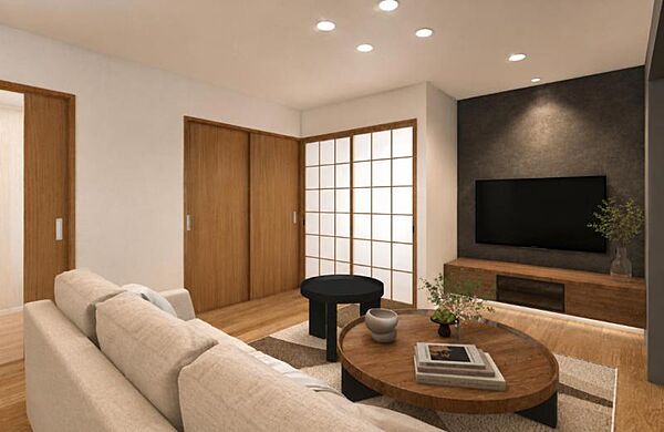 【LDK】リフォームプラン例。工事費用別途1000万円要。 ※イメージパースです。