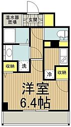 JR中央線 立川駅 徒歩5分の賃貸マンション 3階1Kの間取り
