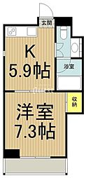 アルバーノ立川 5階1DKの間取り