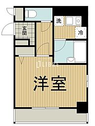 JR中央線 武蔵小金井駅 徒歩7分の賃貸マンション 2階1Kの間取り